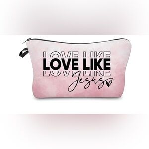 Pink 'Love Like Jesus' Zipper Pouch